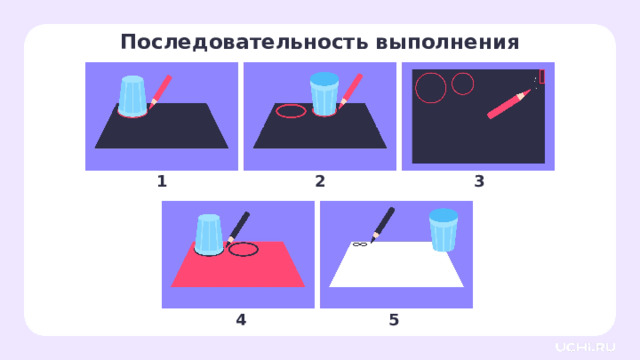 Последовательность выполнения 1 2 3 4 5 Практическая работа  — Обратите внимание, в какой последовательности мы будем выполнять действия. С чего начнём, что будем делать дальше. Заметка для учителя: этот слайд вы можете распечатать или демонстрировать обучающимся после того, как рассмотрен каждый этап работы. 