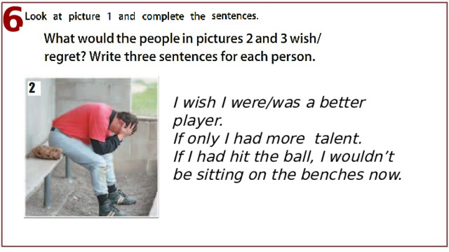 6 I wish I were/was a better player. If only I had more talent. If I had hit the ball, I wouldn’t be sitting on the benches now.  