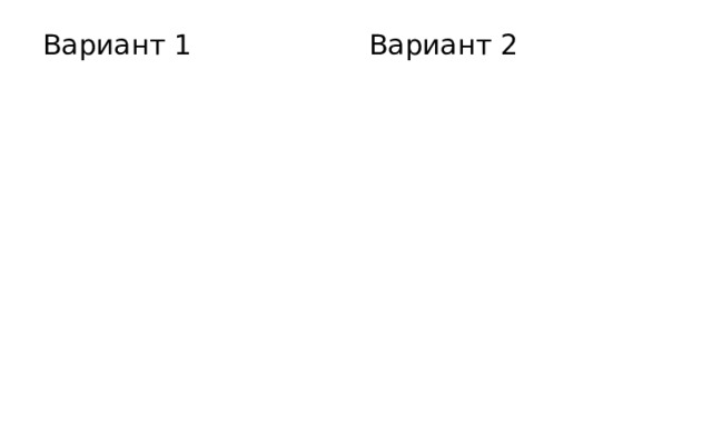 Вариант 1 Вариант 2 