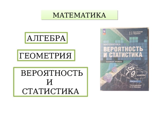 МАТЕМАТИКА АЛГЕБРА ГЕОМЕТРИЯ   ВЕРОЯТНОСТЬ И СТАТИСТИКА 