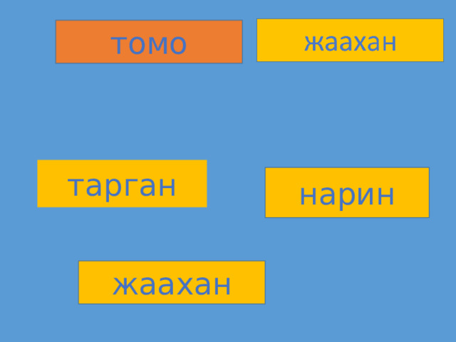 томо тарган нарин жаахан 