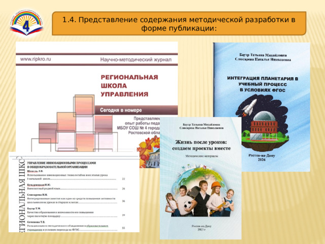 1.4. Представление содержания методической разработки в форме публикации: 