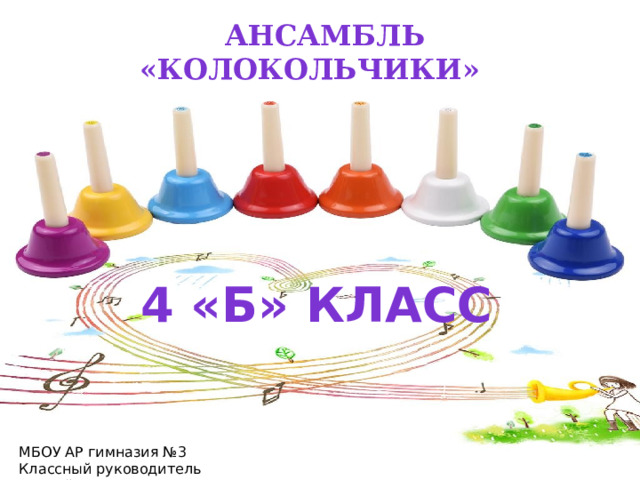  Ансамбль «Колокольчики» 4 «Б» класс МБОУ АР гимназия №3 Классный руководитель Кривой А.Н. 