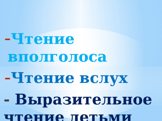 Чтение вполголоса Чтение вслух - Выразительное чтение детьми 