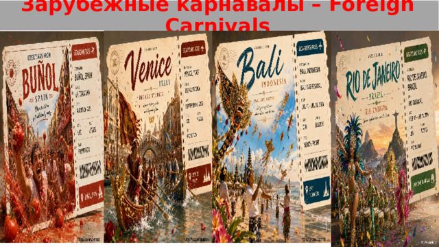 Зарубежные карнавалы – Foreign Carnivals 