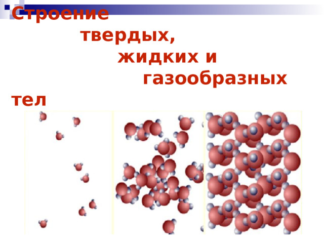 Строение  твердых,  жидких и  газообразных тел 