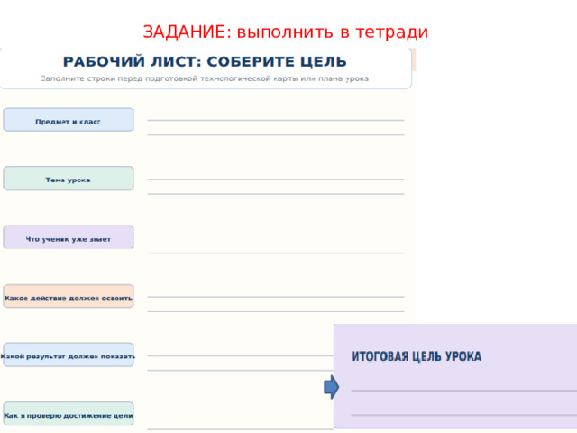 ЗАДАНИЕ: выполнить в тетради 