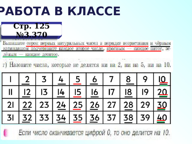 РАБОТА В КЛАССЕ Стр. 125 №3.370  
