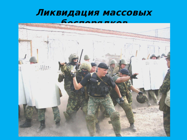 Ликвидация массовых беспорядков 