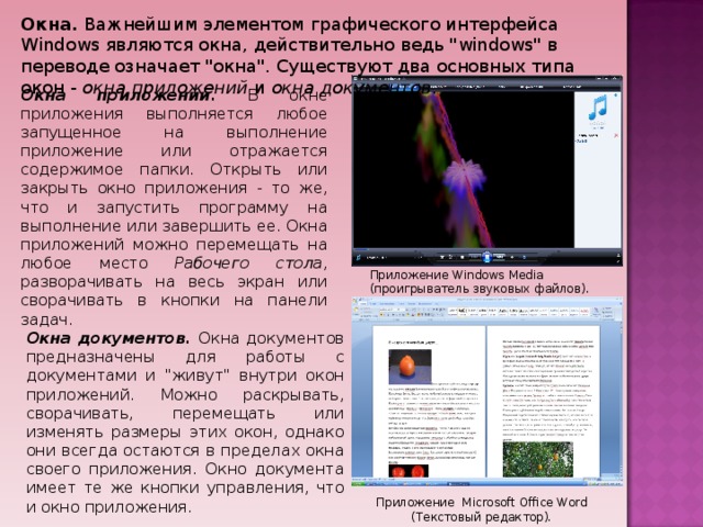 Окна. Важнейшим элементом графического интерфейса Windows являются окна, действительно ведь 