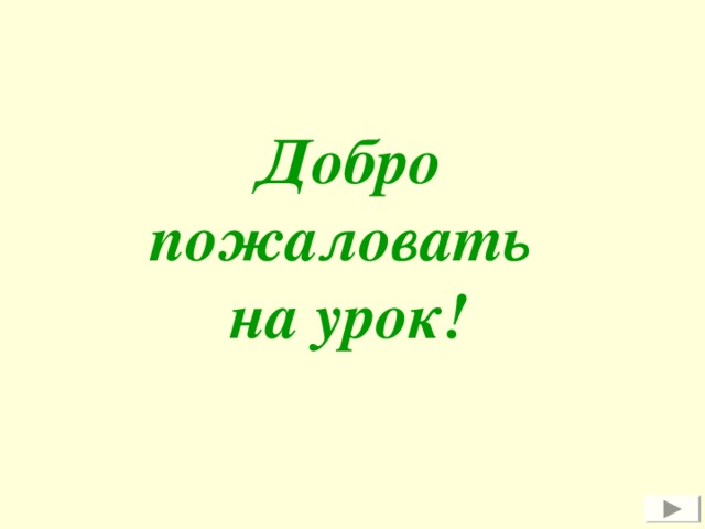 Добро пожаловать  на урок! 