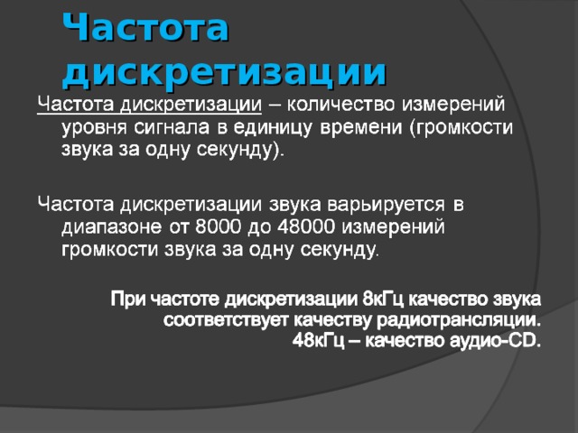 Частота дискретизации 