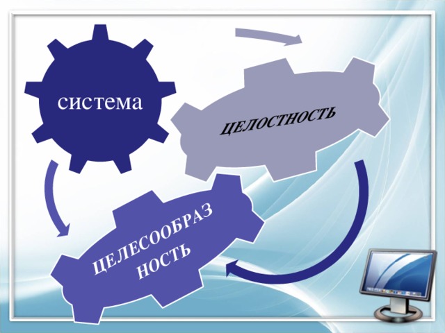 Целесообраз ность целостность система 
