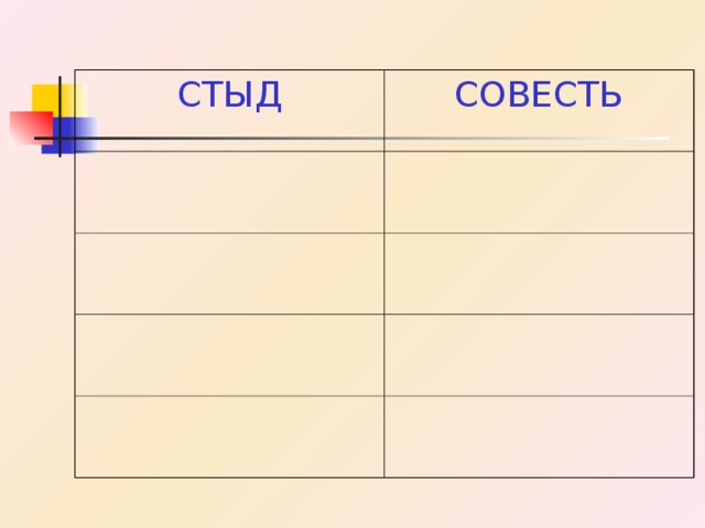 СТЫД СОВЕСТЬ 