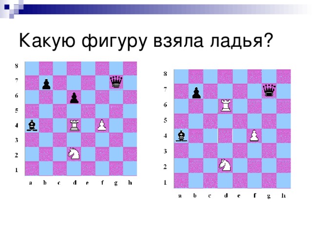 Какую фигуру взяла ладья? 