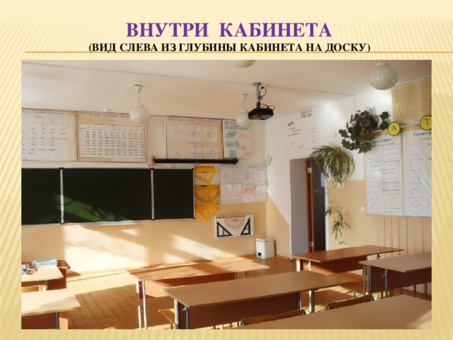 внутри кабинета  (вид слева из глубины кабинета на доску) 