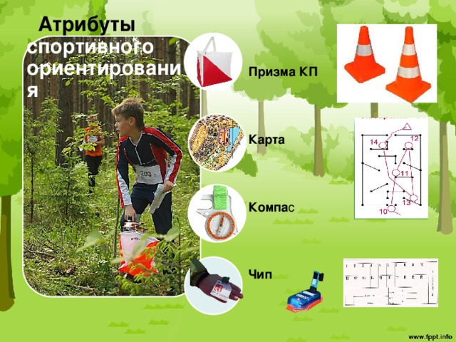 Призма КП  Атрибуты спортивного ориентирования Карта Компа с Чип 