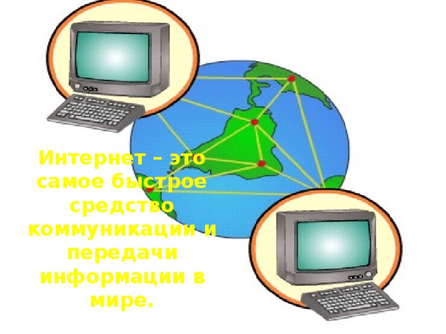 Интернет – это самое быстрое средство коммуникации и передачи информации в мире. 