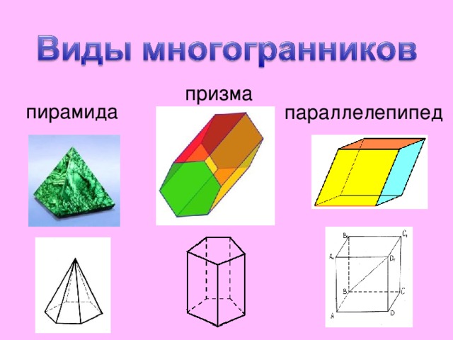 призма пирамида параллелепипед 