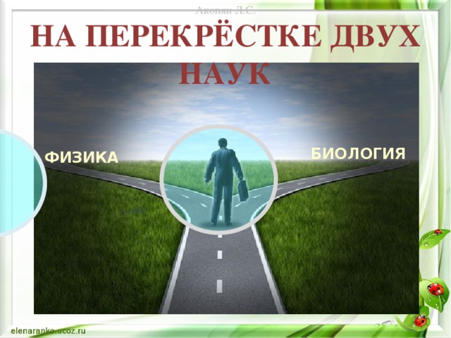 Акопян Л.С. На перекрёстке двух наук БИОЛОГИЯ ФИЗИКА 