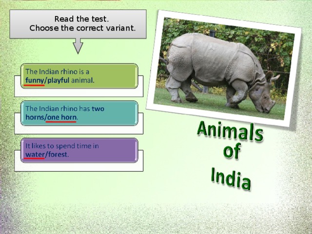 Read the test.  Choose the correct variant. 