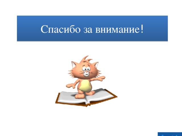 Спасибо за внимание ! 