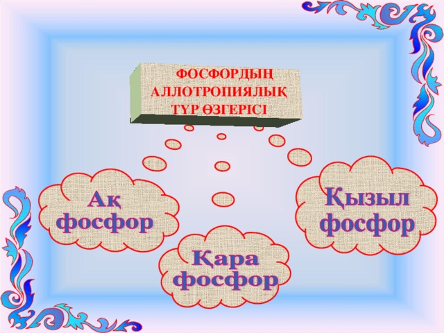        ФОСФОРДЫҢ АЛЛОТРОПИЯЛЫҚ ТҮР ӨЗГЕРІСІ 