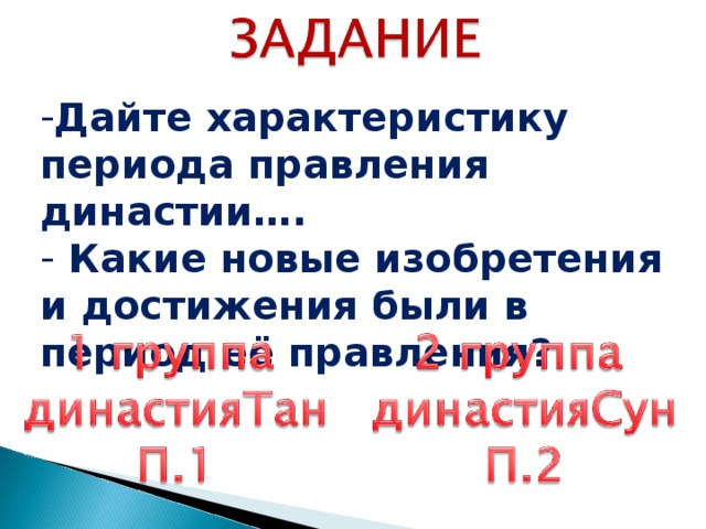 Дайте характеристику периода правления династии….  Какие новые изобретения и достижения были в период её правления?  