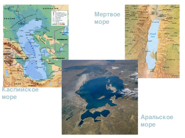 Мертвое море Каспийское море Аральское море 