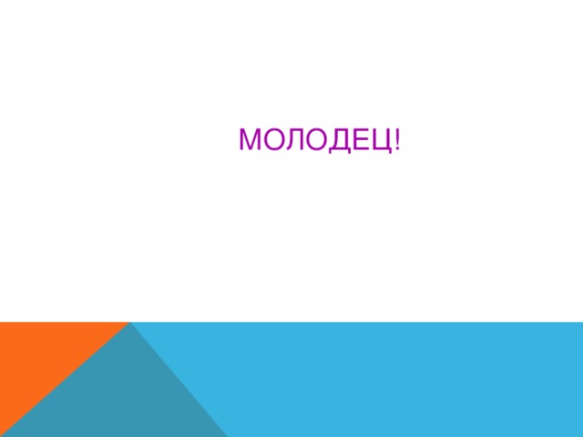 МОЛОДЕЦ! 
