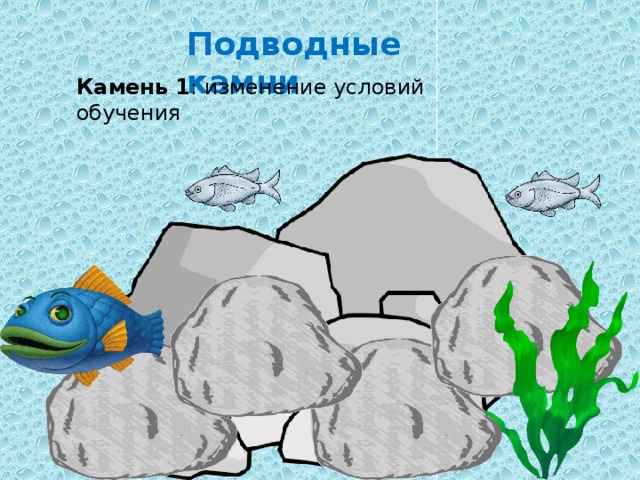 Подводные камни Камень 1 : изменение условий обучения 