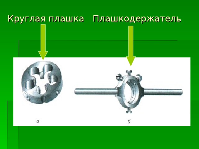 Круглая плашка Плашкодержатель 