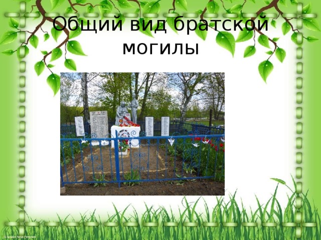Общий вид братской могилы 