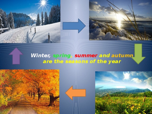 Winter,  spring , summer and autumn are the seasons of the year 