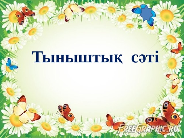 Тыныштық сәті 