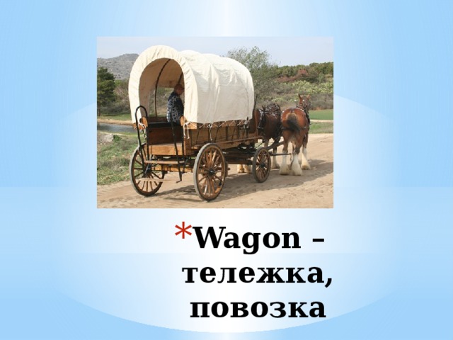 Wagon – тележка, повозка 