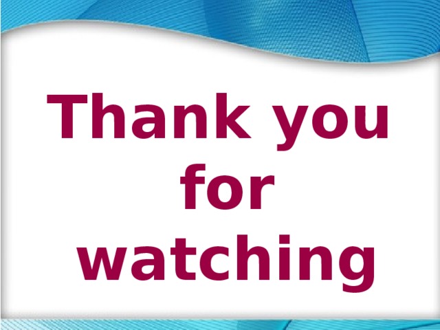Thank you for watching 