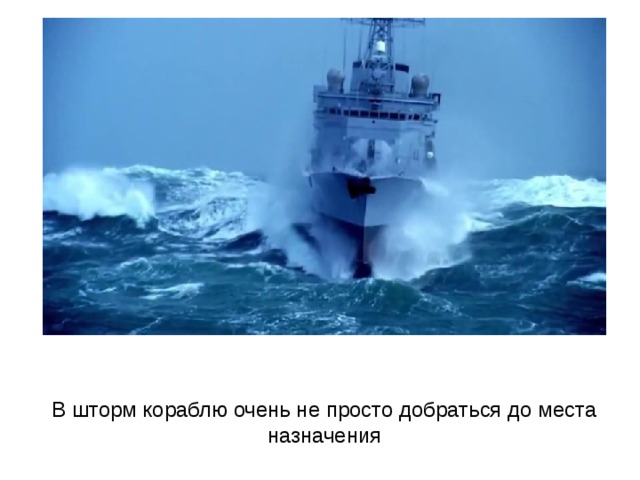 В шторм кораблю очень не просто добраться до места назначения 