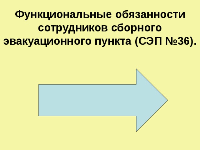 Эвакуация населения через сборные эвакуационные пункты в безопасные районы     