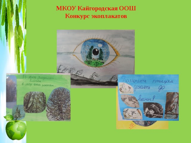 Для правки формата примечаний щелкните мышью МКОУ Кайгородская ООШ Конкурс экоплакатов  