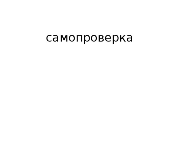 самопроверка