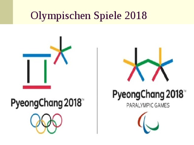  Olympischen Spiele 2018 