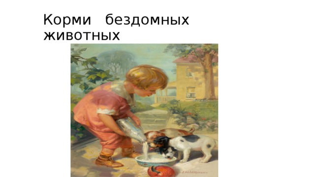 Корми бездомных животных 