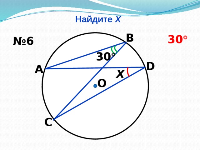 Найдите Х В 30  № 6 30  D А Х О С