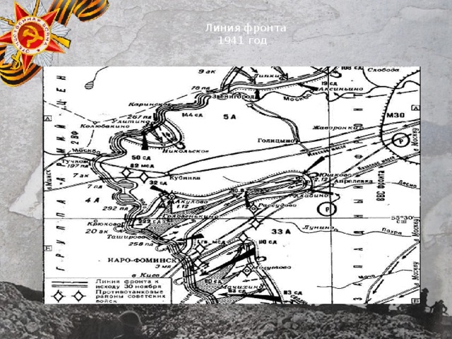  Линия фронта  1941 год 
