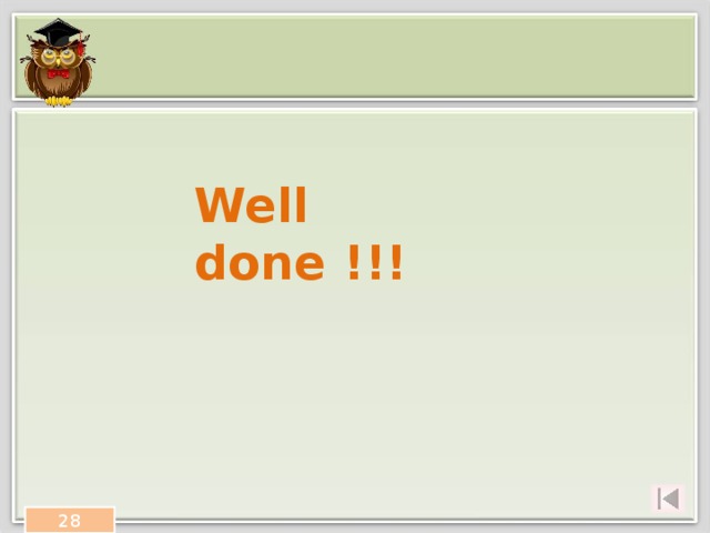 Well done !!! 28 