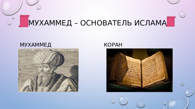 Мухаммед – основатель ислама Мухаммед Коран 