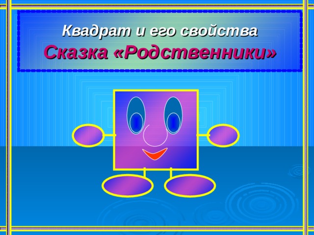 Квадрат и его свойства  Сказка «Родственники» 