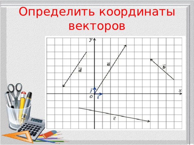 Определить координаты векторов 