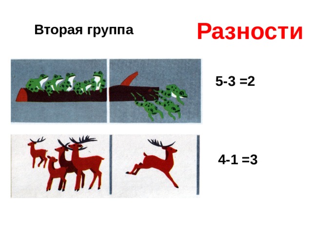 Разности Вторая группа 5-3 =2 4-1 =3 